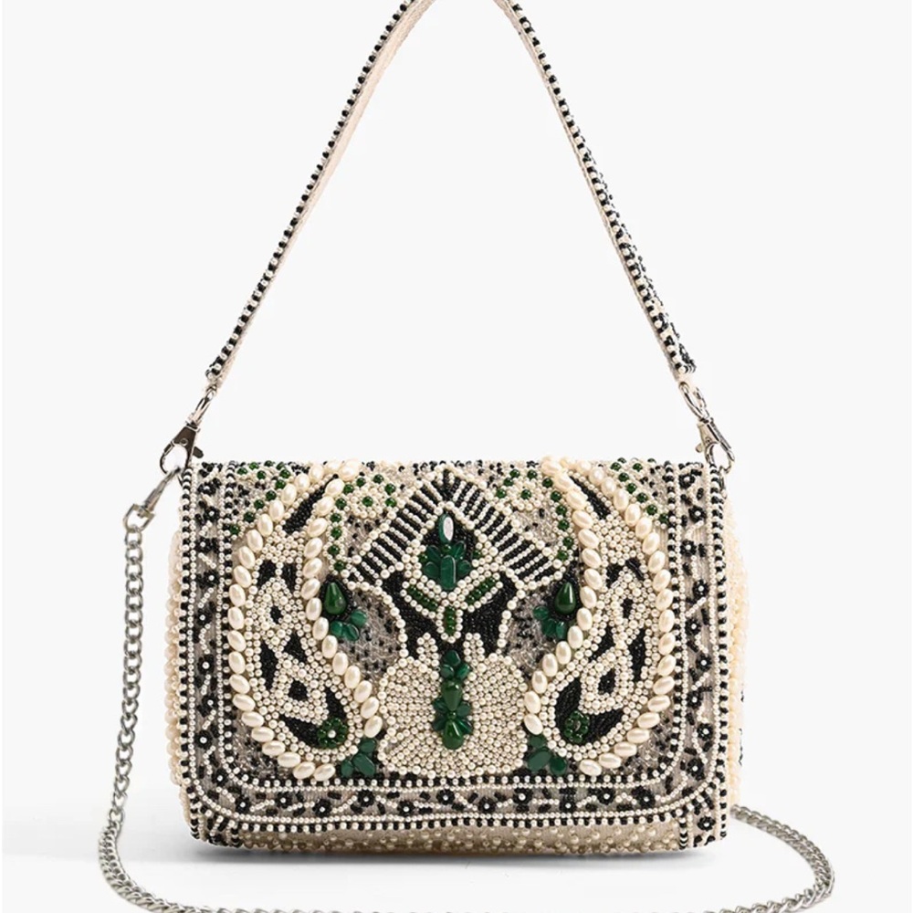 America and Beyond Embellished Crossbody Bag with Chain 🌿